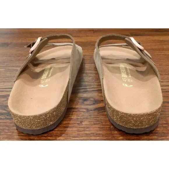 Birkenstock Suede Leather Sandals Shoes Men's Size 45 M12 READ NEW FLAWS - Picture 2 of 6